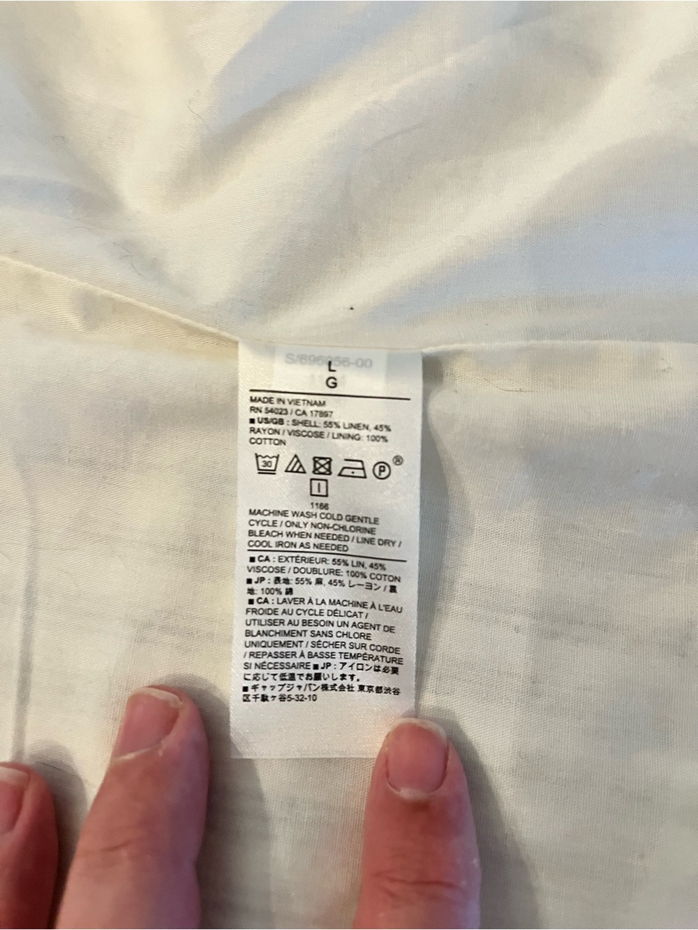 NWT Women’s Banana Republic Factory Striped Linen Blend Vest in White & Navy - Picture 5 of 6